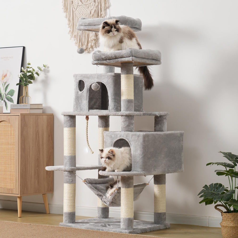 Hey-brother cat tree top perch with padding for comfy lounging.