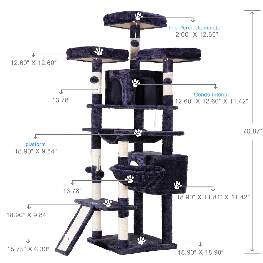Hey-brother cat tree top perches provide comfortable lookout spots