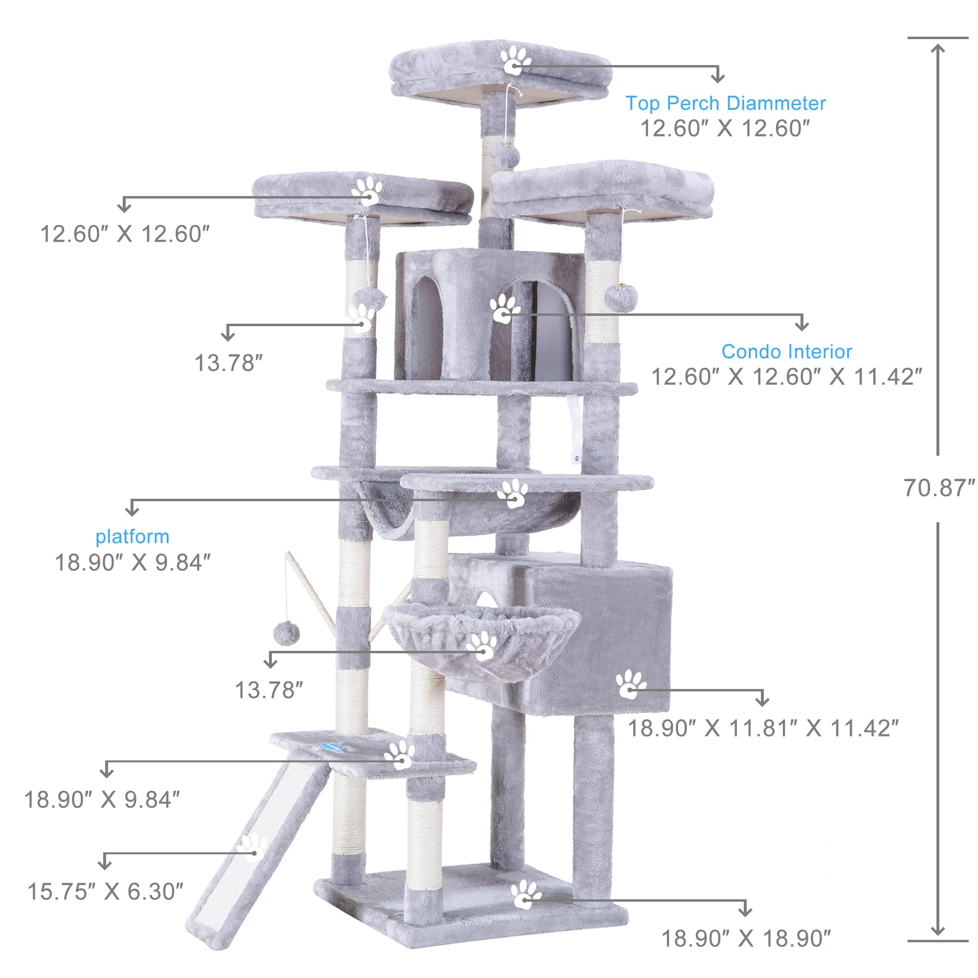 Hey-brother cat tree top perches offer high-view lounging and easy observation.
