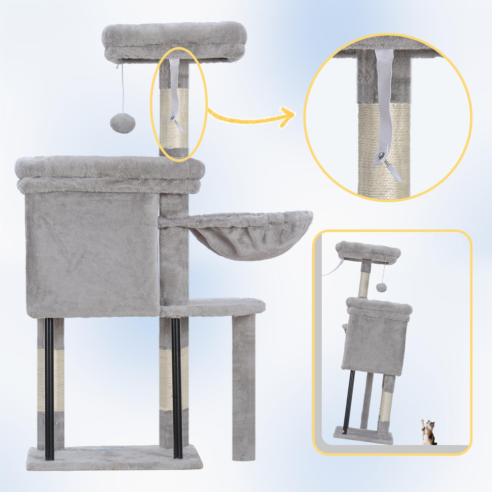 Hey-brother Cat Tree Tower anti-tipping feature enhances safety and stability.