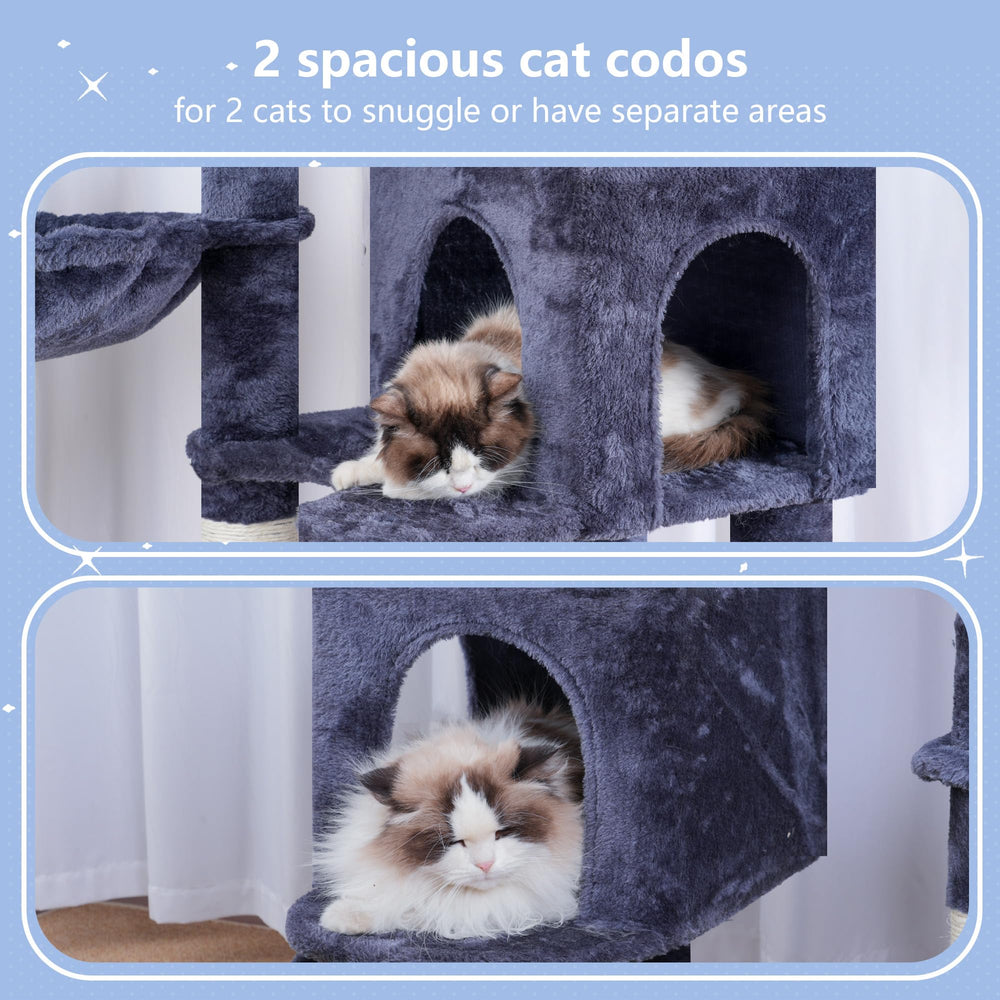 Hey-brother Cat Tree Tower instructions-assembly shows simple setup.