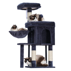 Hey-brother cat tree tower assembly shows a stable base for indoor climbing.