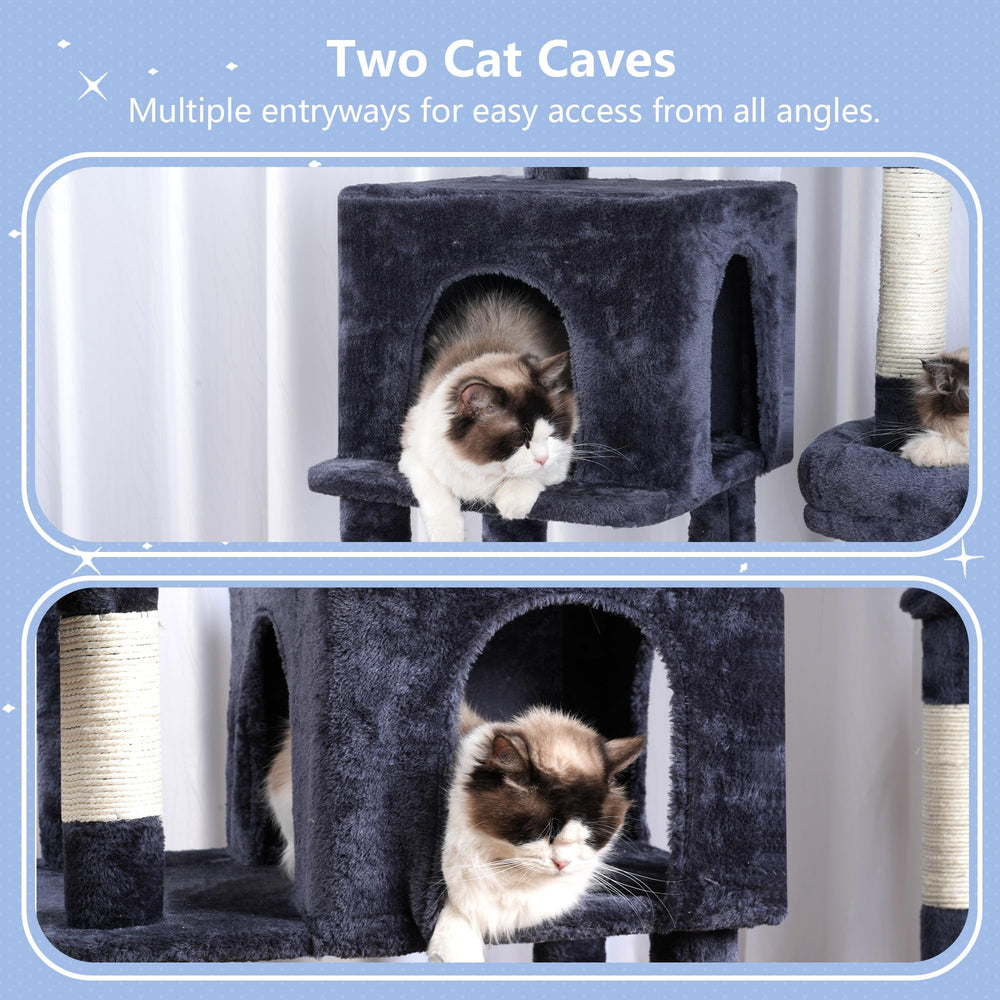 Hey-brother cat tree tower condo 1 for secure kitten-nap retreat.
