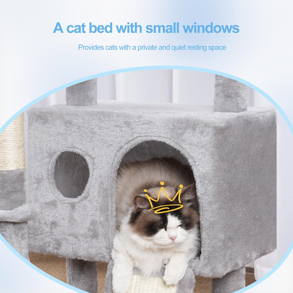 Hey-brother cat tree tower condo resting area provides cozy privacy