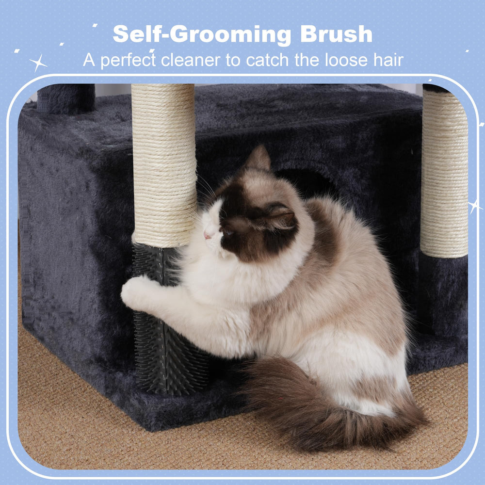 Hey-brother cat tree tower hammock-right complements multi-cat comfort and downtime.