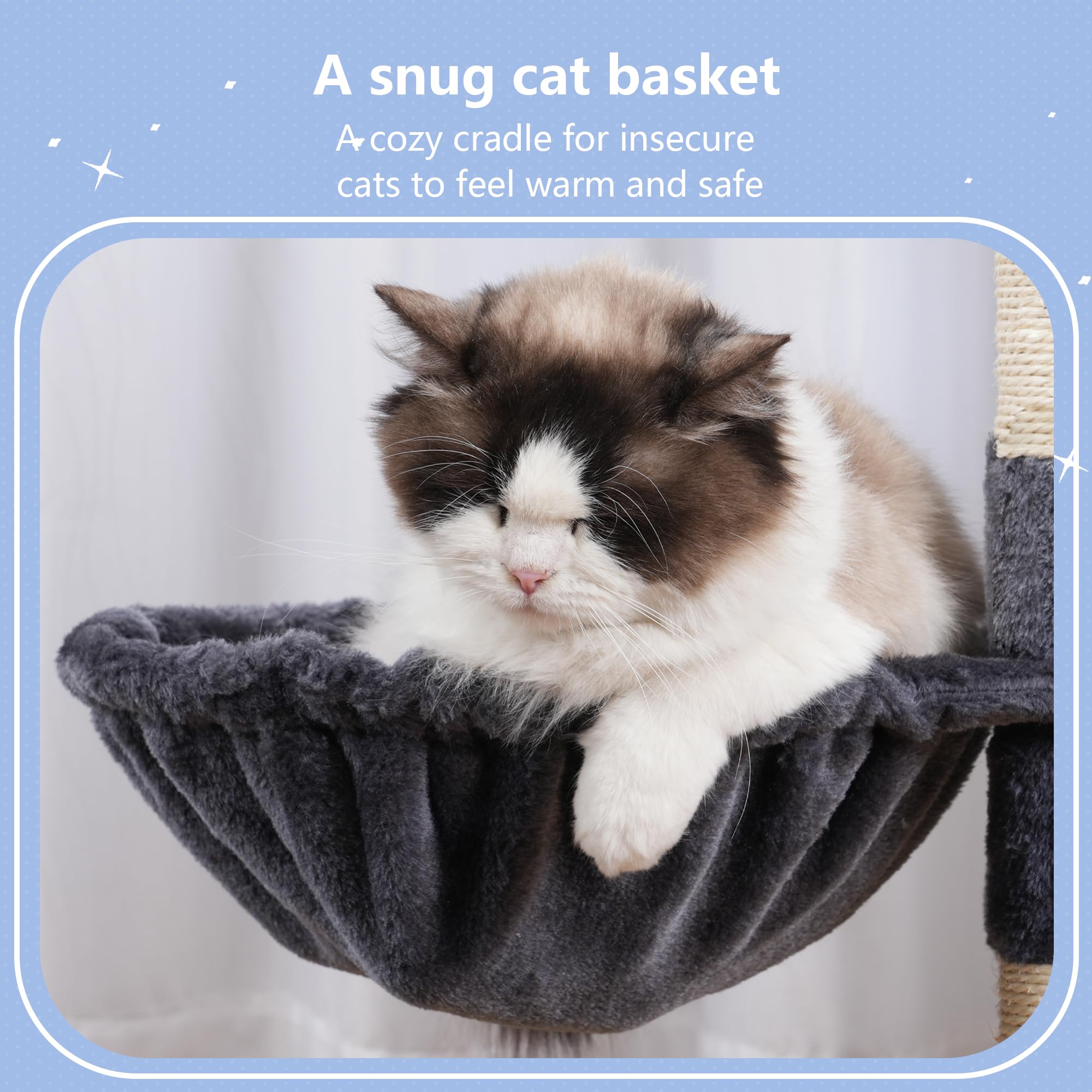 Hey-brother Cat Tree Tower multi-level climb facilitates kittens' exploration and mobility.