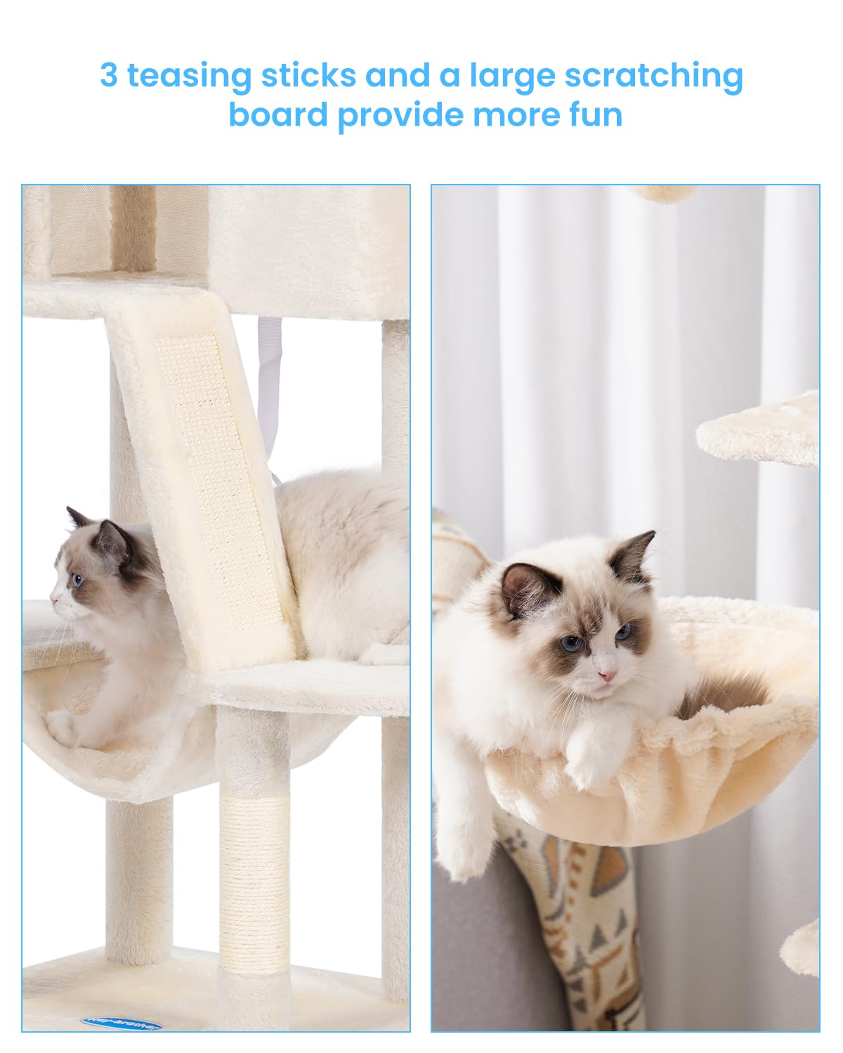 Hey-brother cat tree toy balls add interactive play for curious felines.