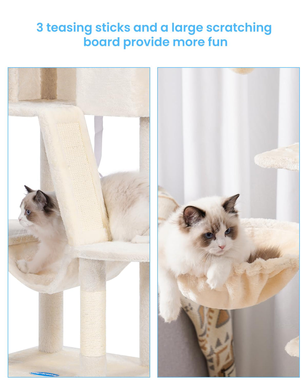 Hey-brother cat tree toy balls add interactive play for curious felines.