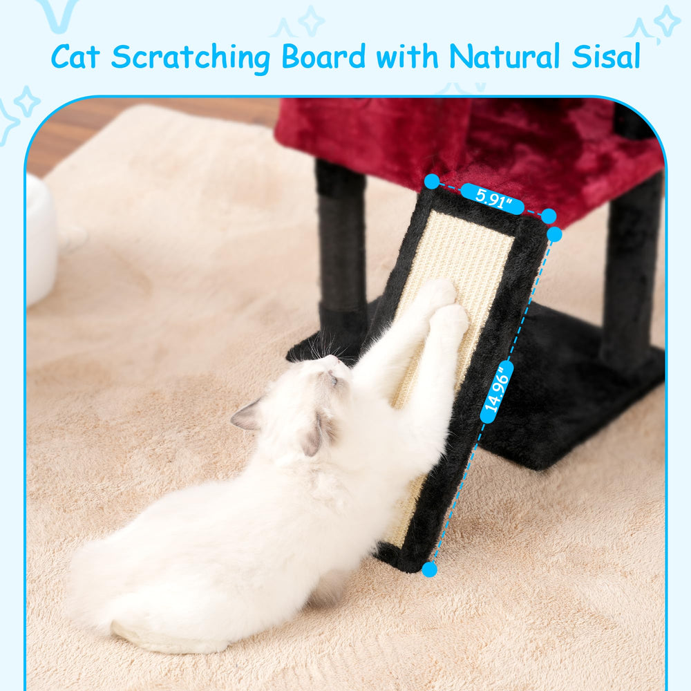 Hey-brother Gothic Cat Tree anti-tilt harness keeps play secure.