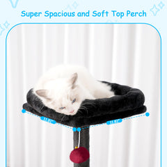 Hey-brother Gothic Cat Tree sisal posts help deter furniture scratching.