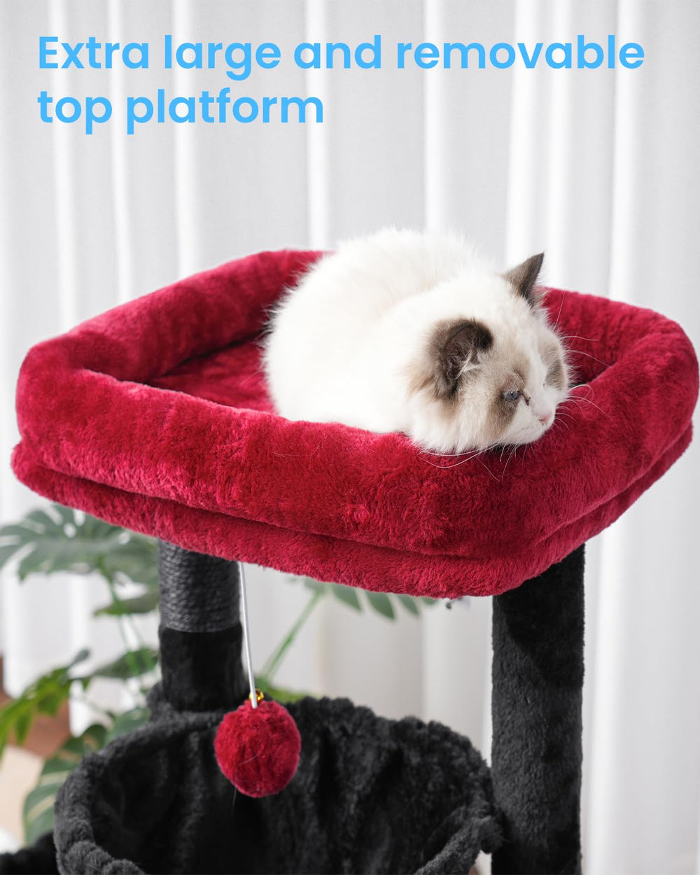 Hey-brother Gothic Cat Tree sisal posts for engaging claw care.