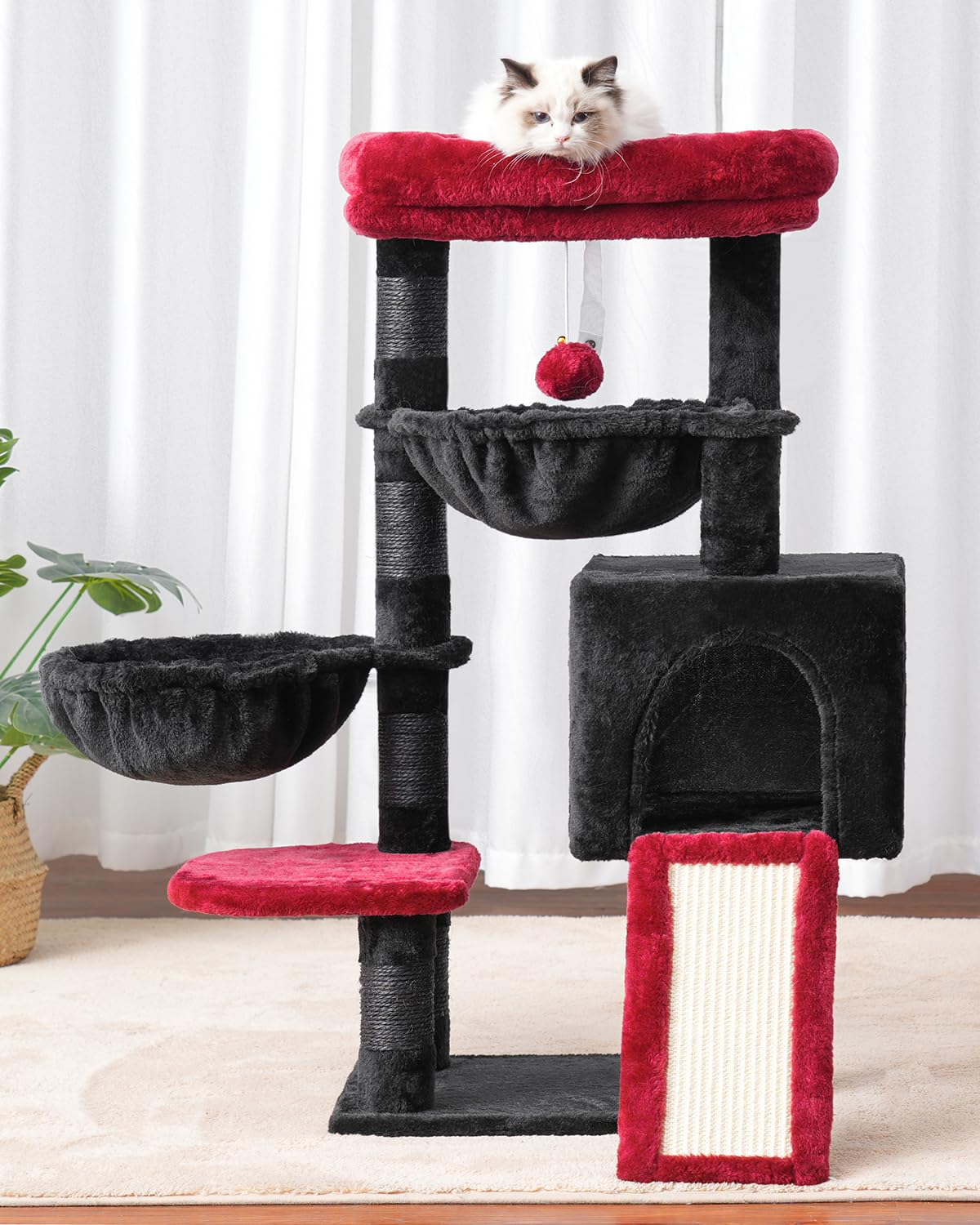 Hey-brother Gothic Cat Tree top platforms offering relaxed resting and observation.