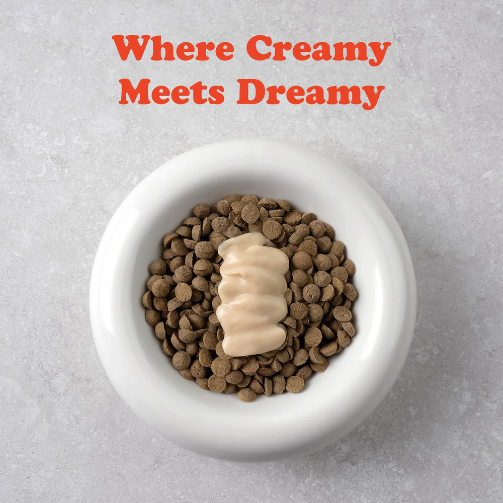 Hey Chu Squeezable Treats creamy puree texture supports easy, soft feeding.