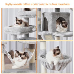 Heybly cat tree two hammocks cozy lounging beds for resting