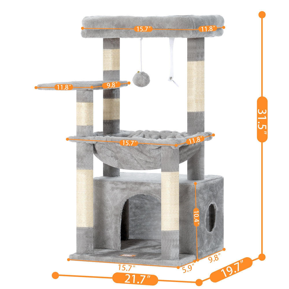 Heybly Cat Tree easy assembly with a clear manual.