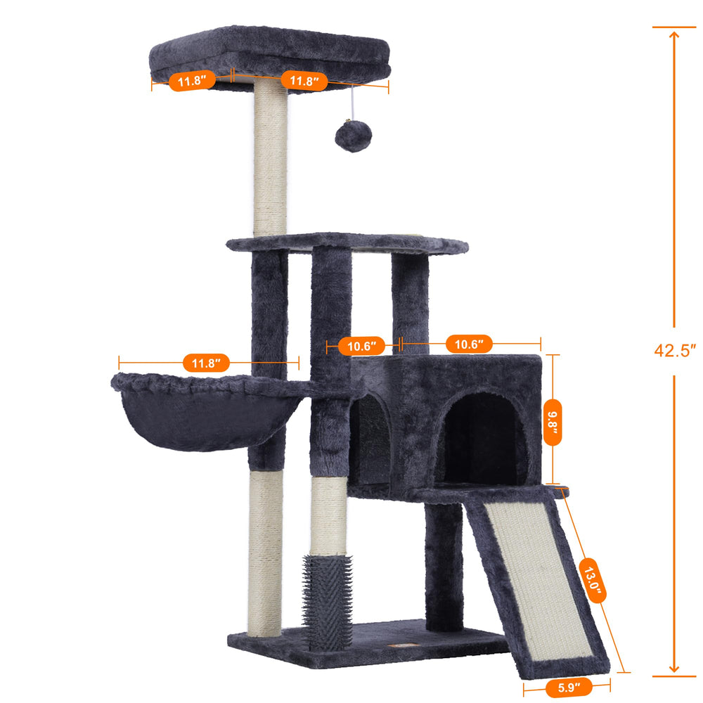 Heybly cat tree basket-safety fixed sides create a secure lounging retreat.
