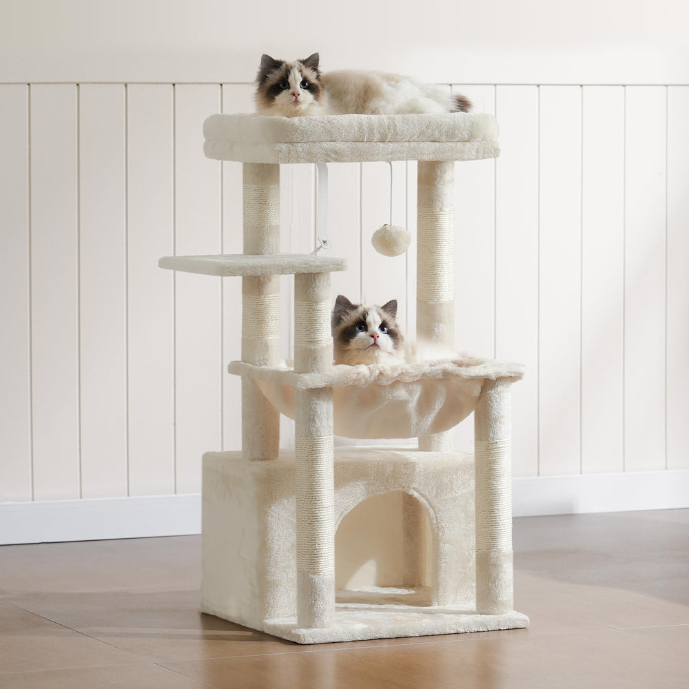 Heybly bed cave provides a soft sanctuary for cozy cat naps.