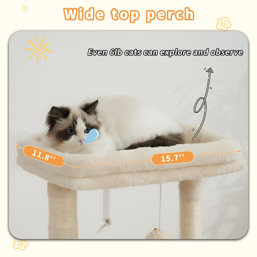 Heybly cat condo includes a spacious bed cave for warm, secure lounging.