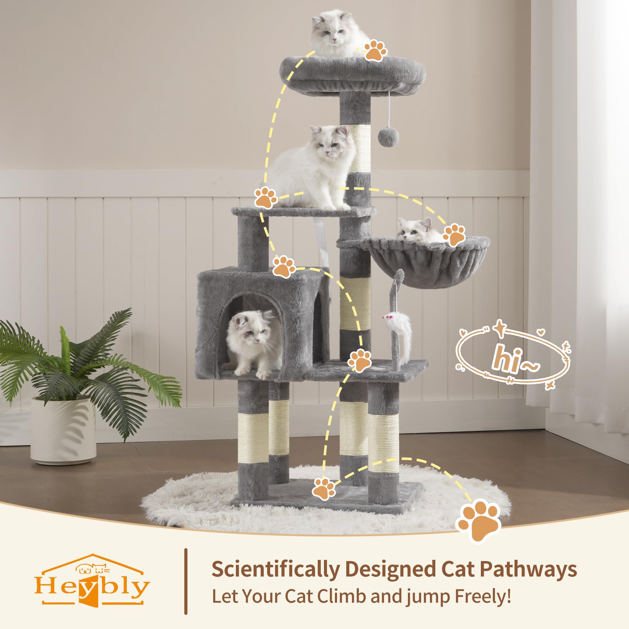 Heybly cat teaser stick engages cats for interactive bonding