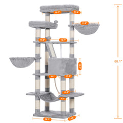 Heybly cat tree cozy cat basket invites curling up for safe hideaway