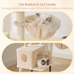 Heybly cat tree cozy hammock highlights private napping spot