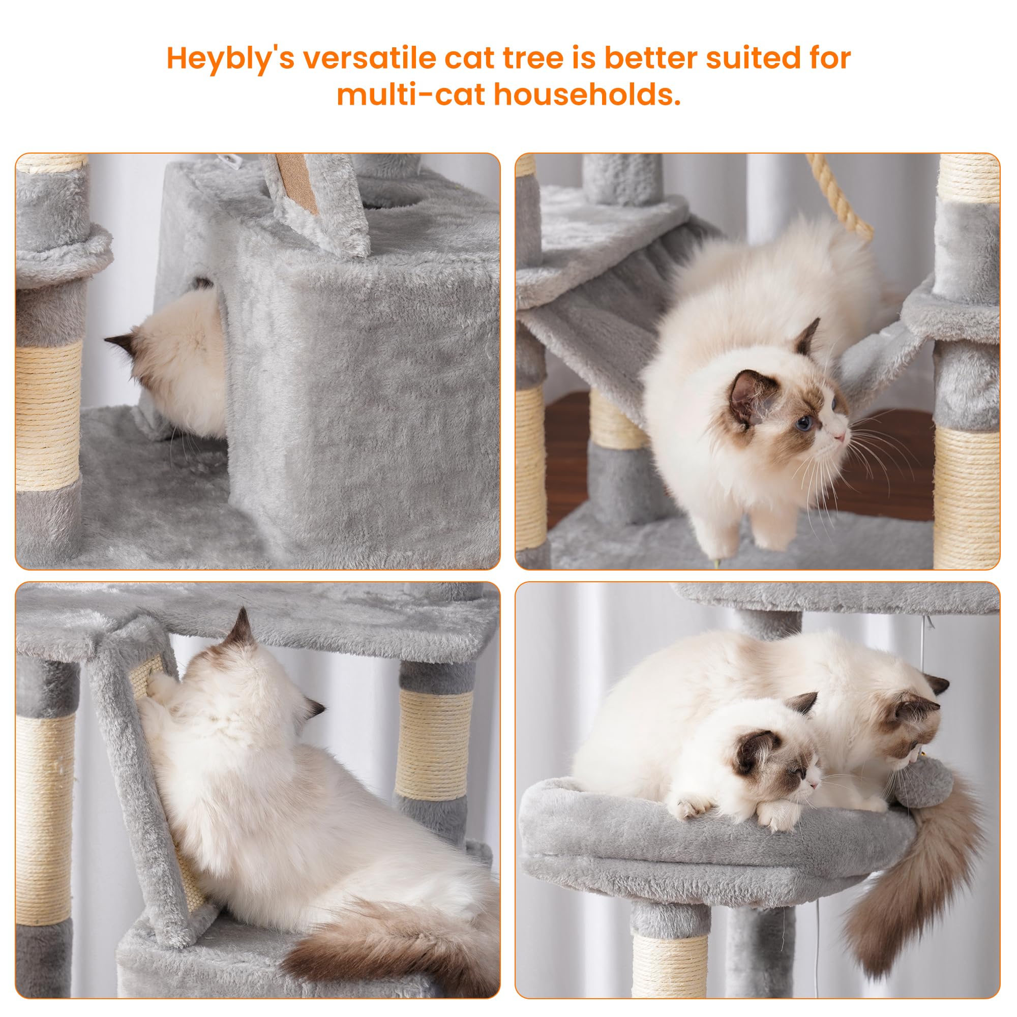 Heybly cat tree hammock invites relaxed lounging during downtime