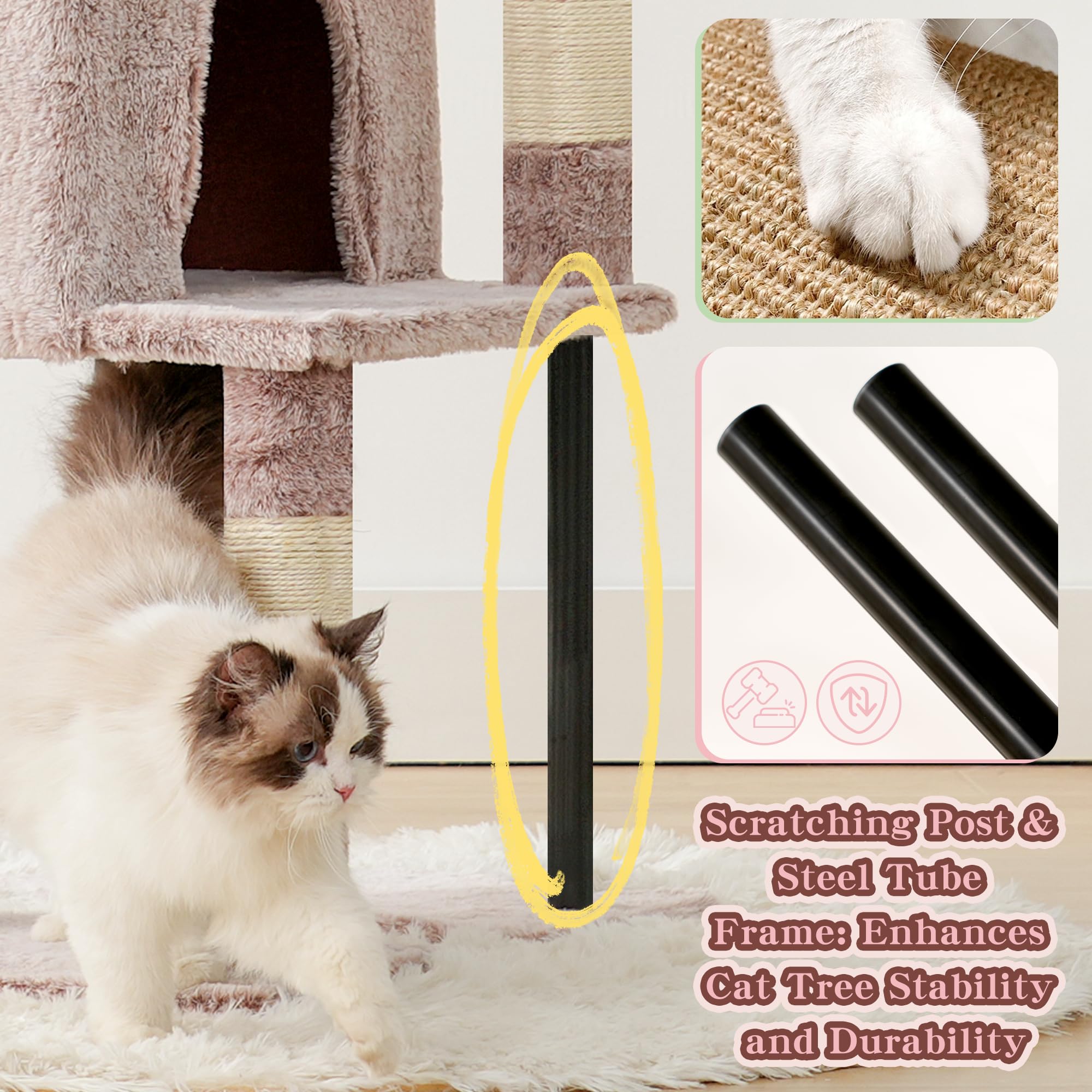 Heybly HCT200SMU sturdy iron base supports tall climbing.
