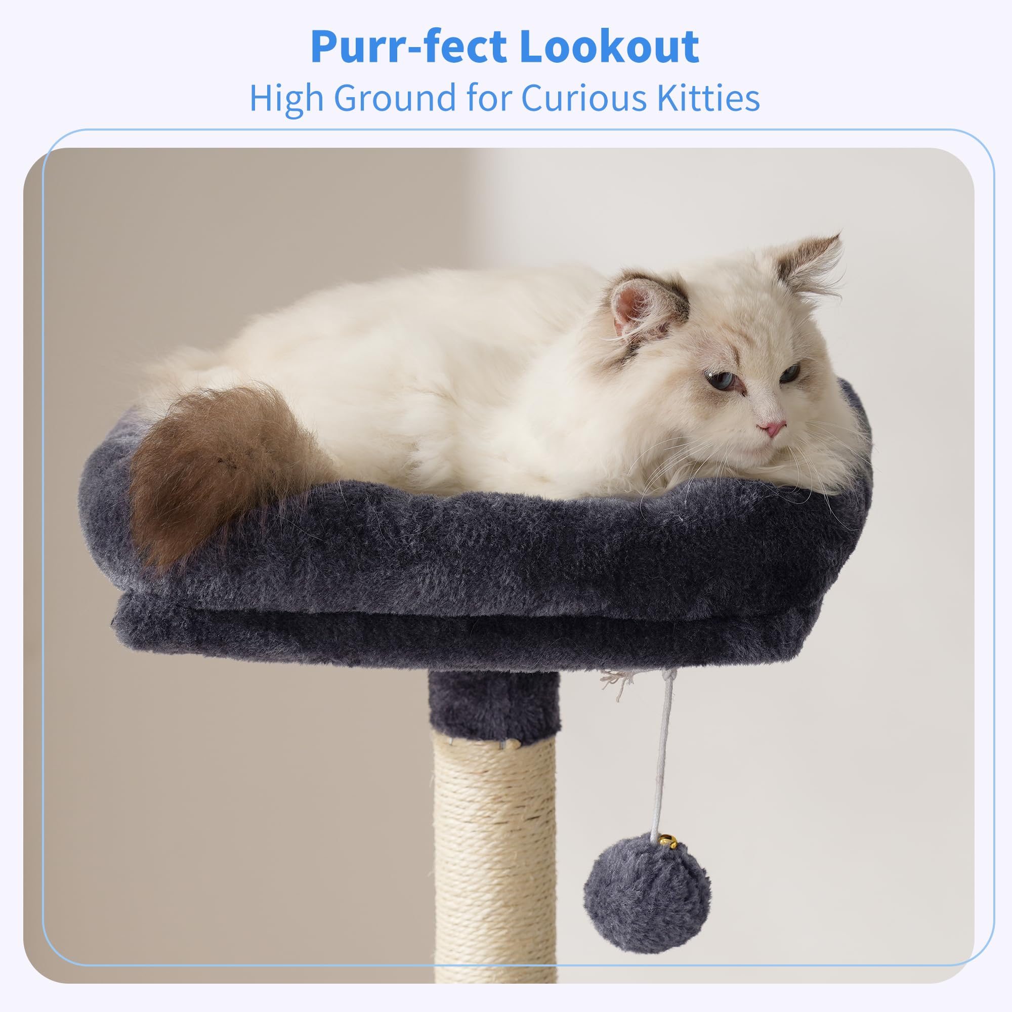 Heybly cat tree hidden space offers discreet storage and a tucked-away retreat.