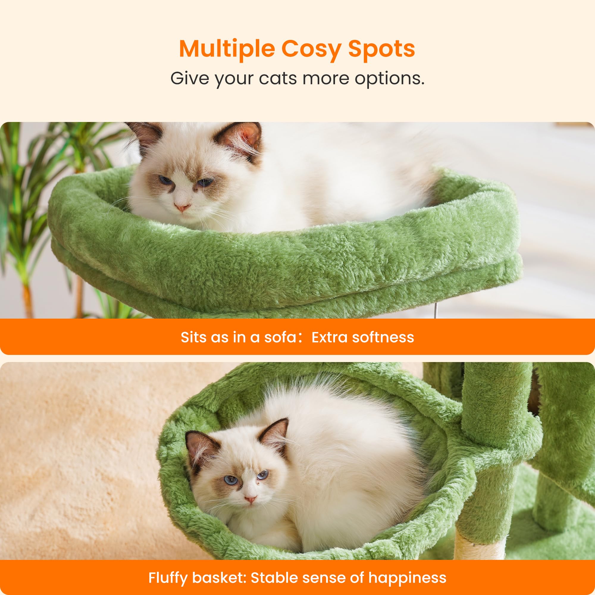 Heybly cat tree assembly image showing easy setup for indoor use.
