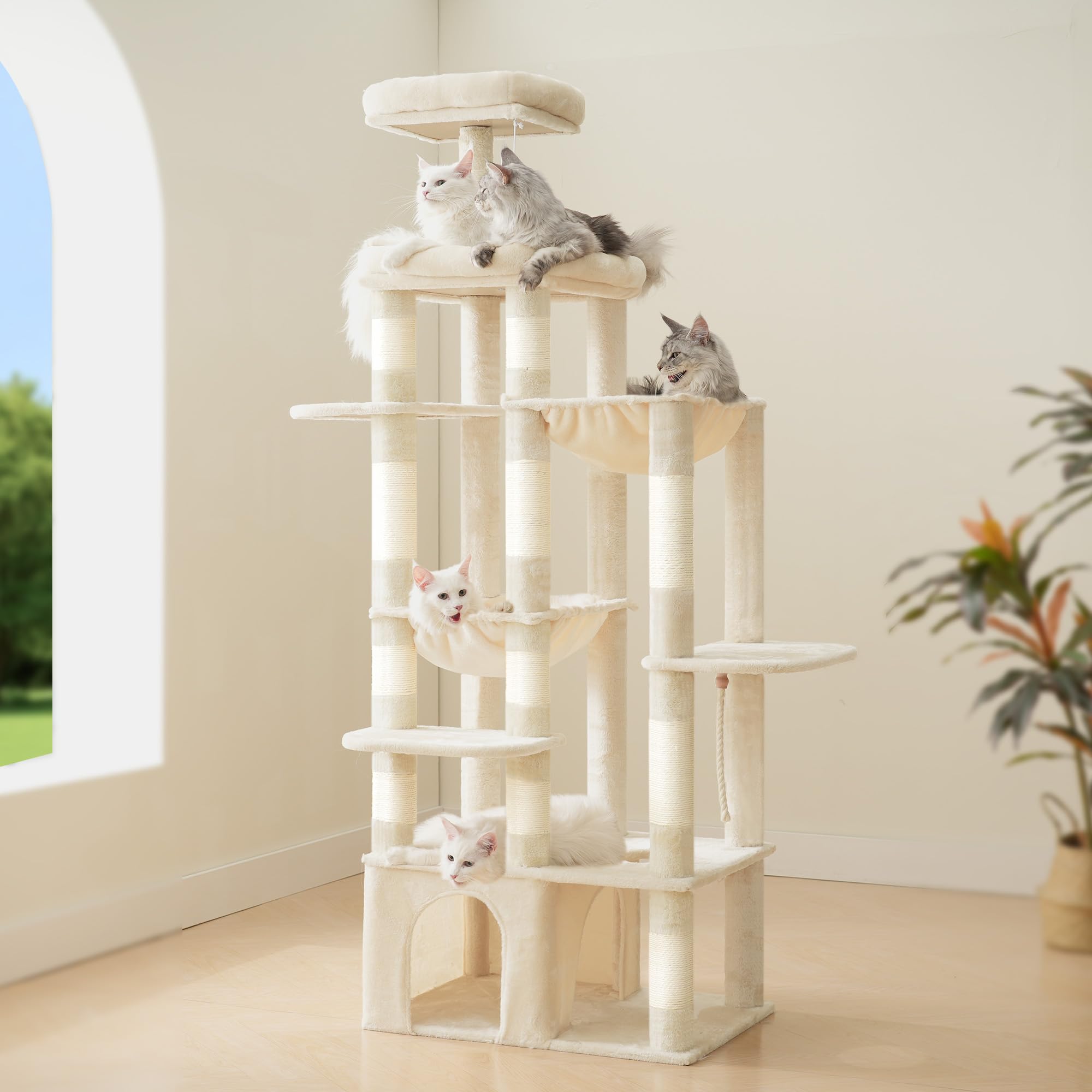 Heybly Cat Tree indoor climbing fun for energetic cats and busy households.