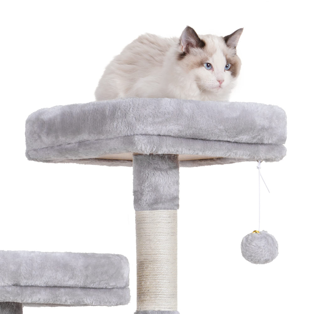 Heybly cat tree multi-cat setup supports shared play and rest