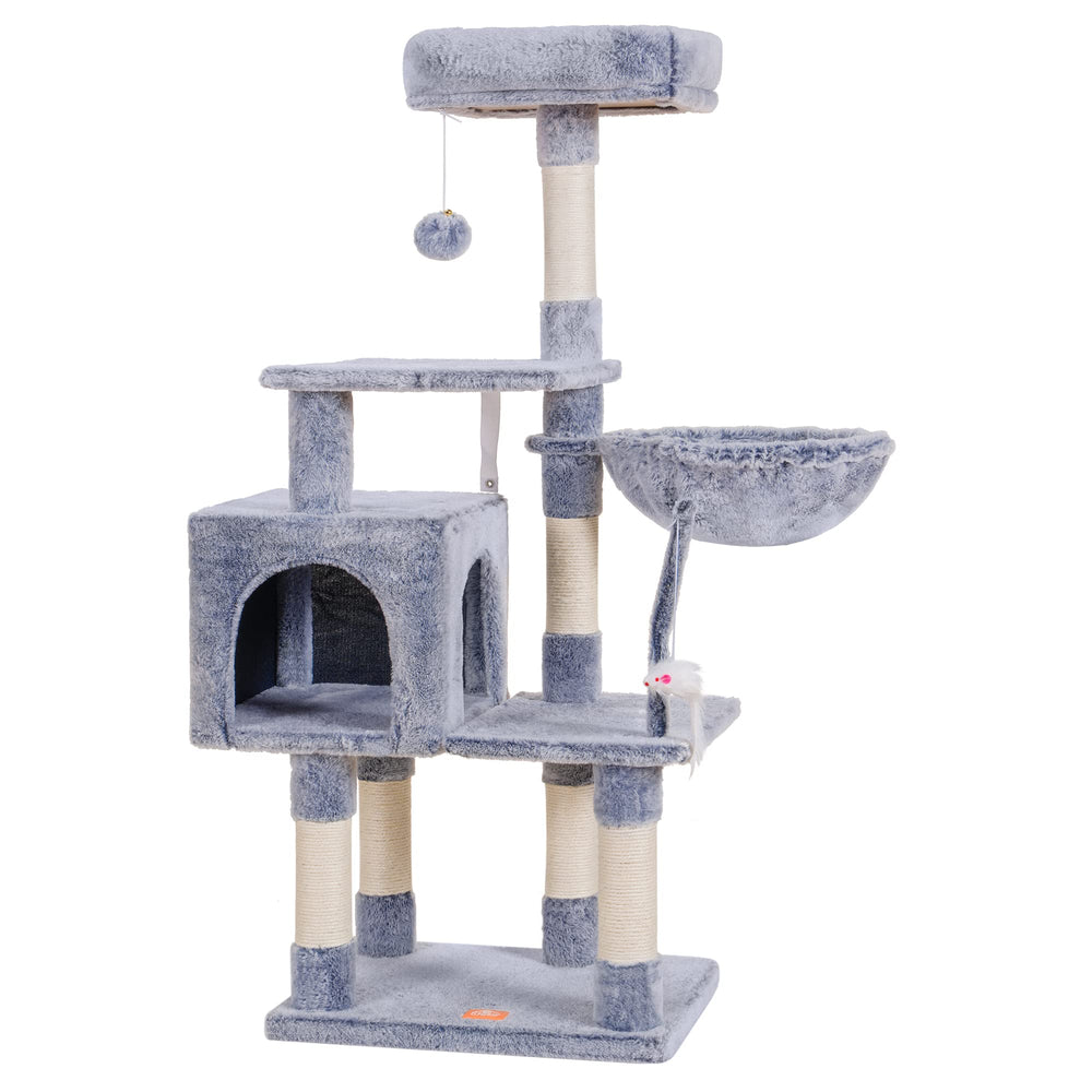 Heybly cat tree plush ball with bell invites quiet, engaging play
