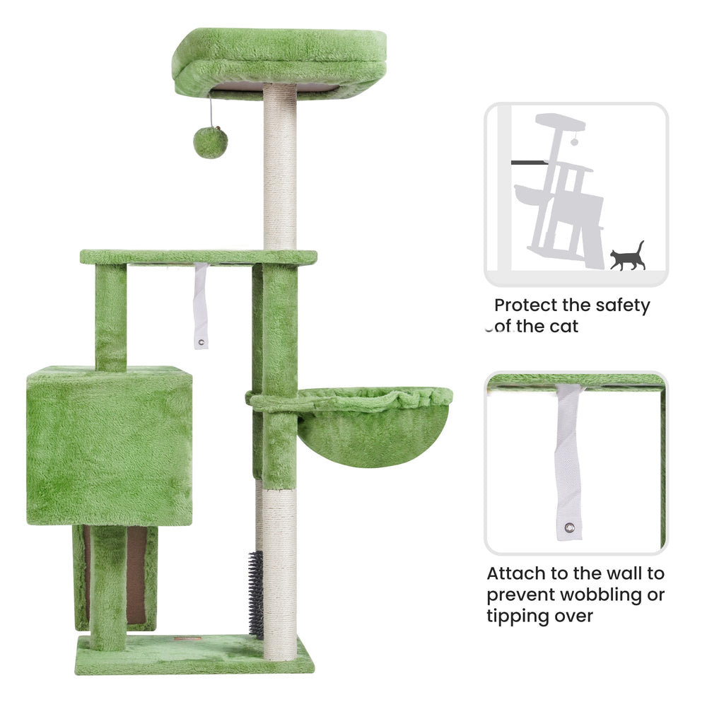 Heybly cat tree scratching board post satisfies scratching needs without furniture damage.