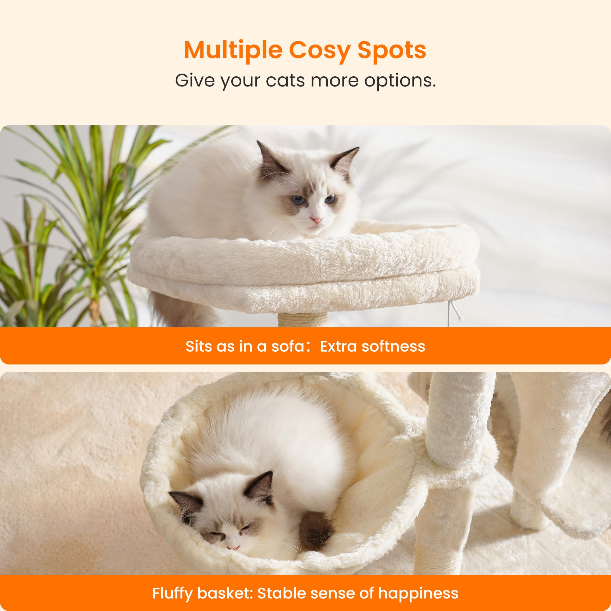 Heybly scratching-board post for indoor cats supports play and scratching.