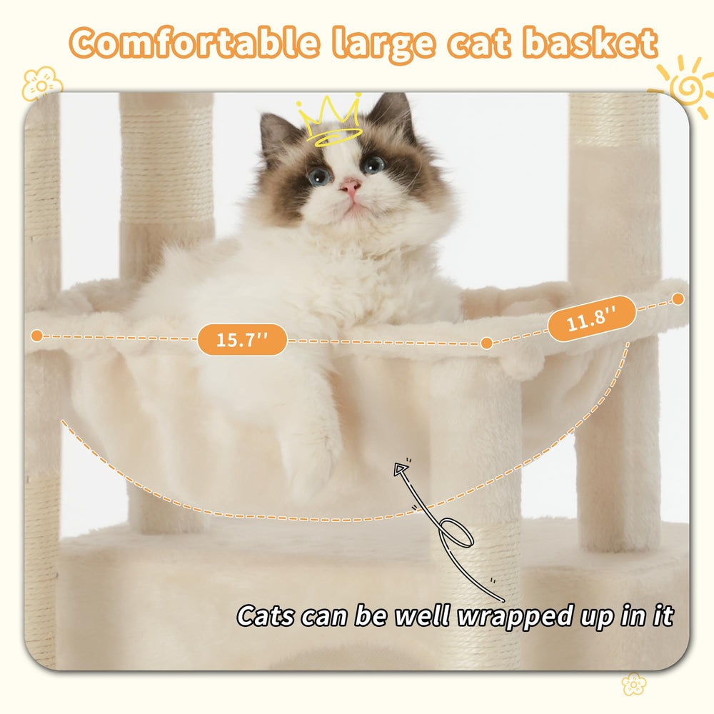 Heybly scratching posts in sturdy design encourage natural scratching while protecting furniture.