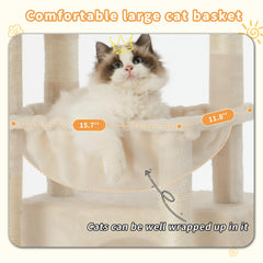 Heybly scratching posts in sturdy design encourage natural scratching while protecting furniture.