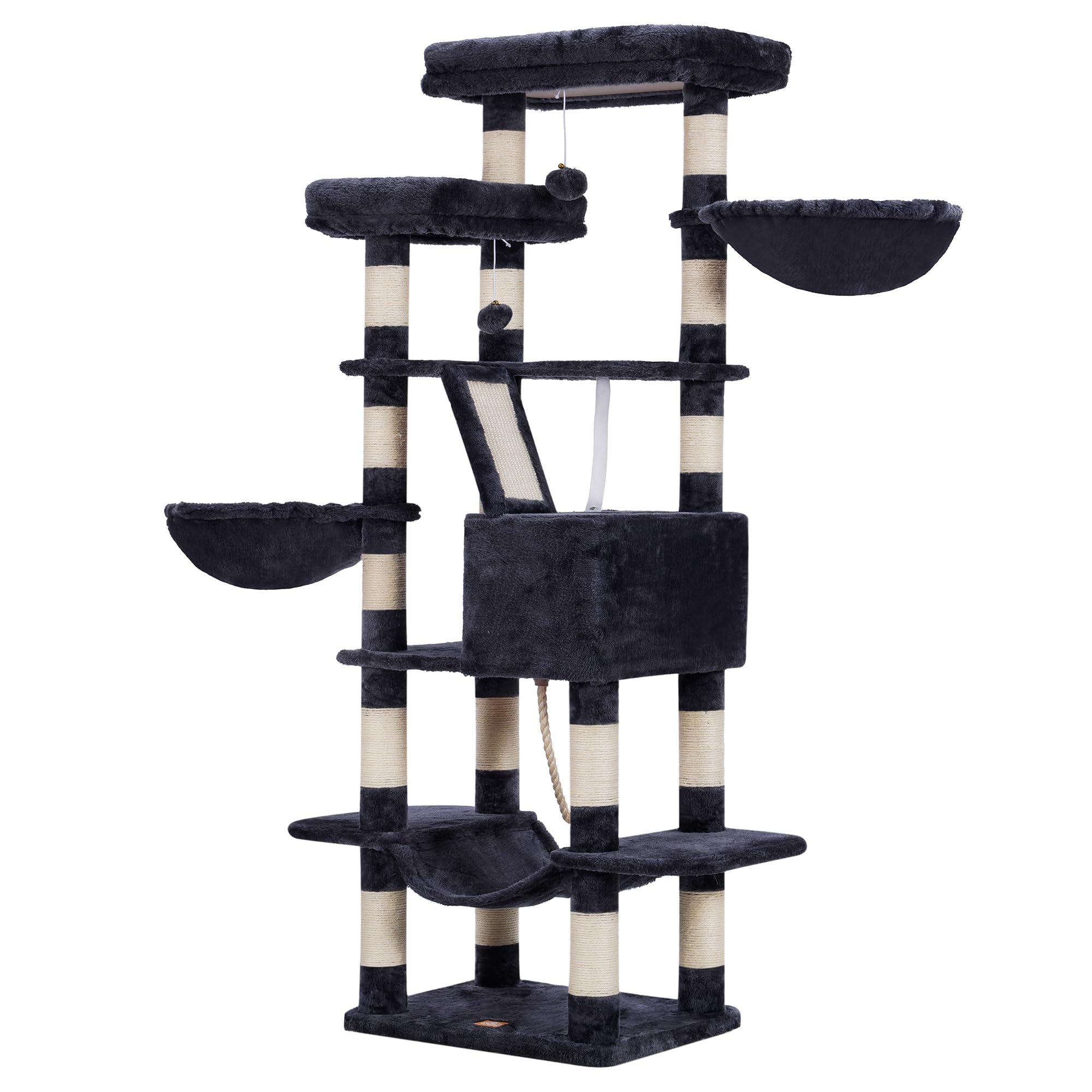Heybly cat tree shelter and view offers private space with safe, cozy corners