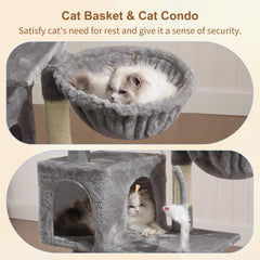 Heybly cat tree with sisal posts for durable scratching and enrichment