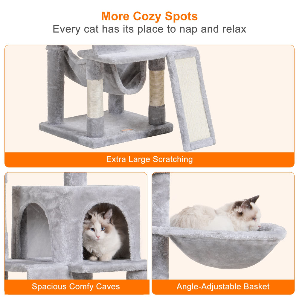 Heybly cat tree springboard design aids climbing for all ages
