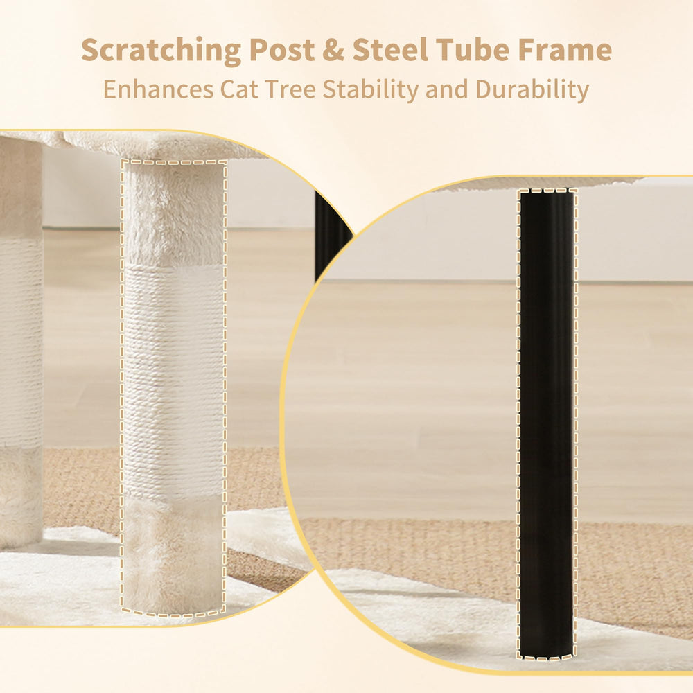 Heybly cat tree sturdy iron base visible for durability
