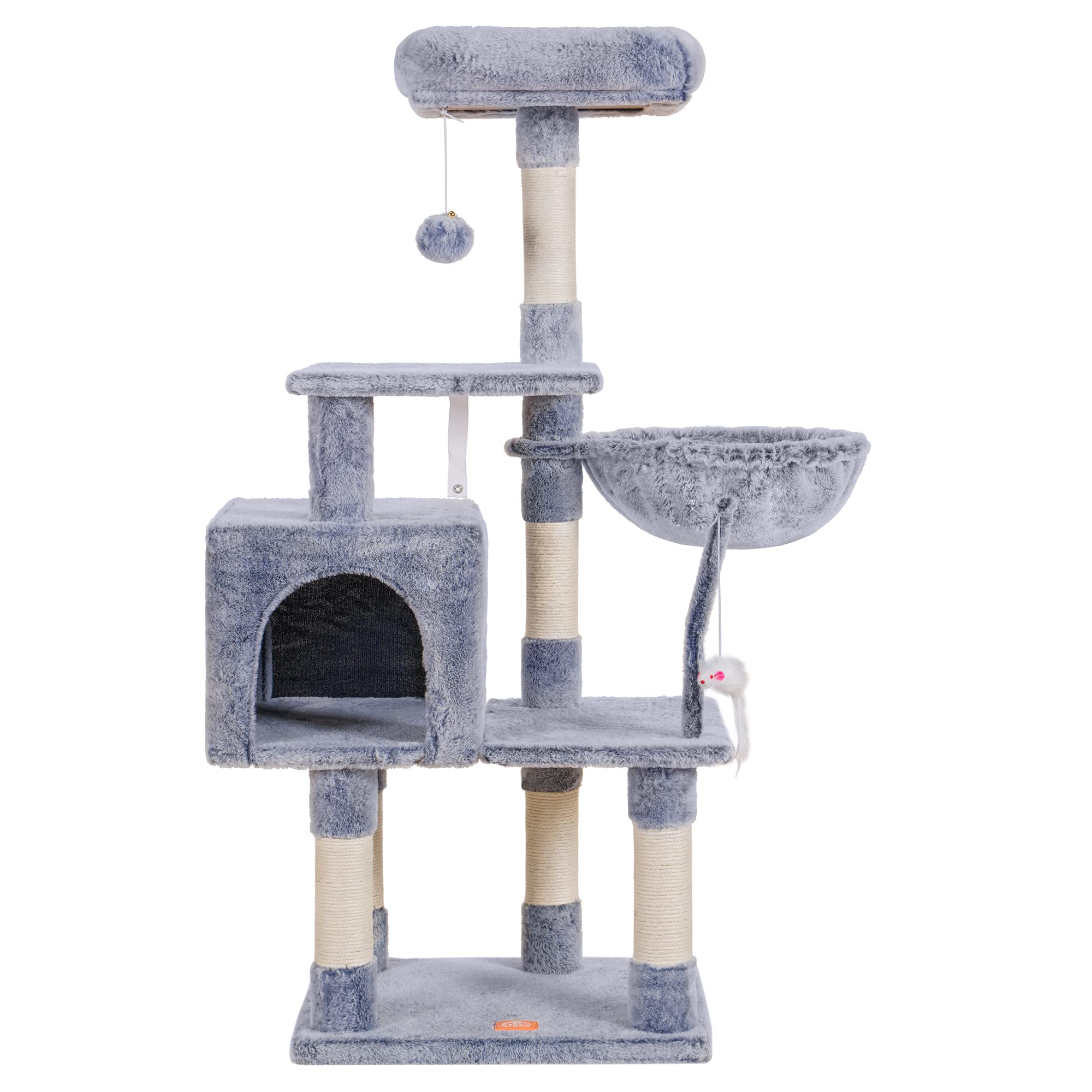 Heybly cat tree teaser stick adds interactive play with owners