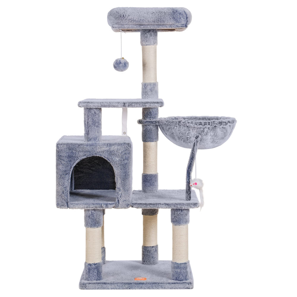 Heybly cat tree teaser stick adds interactive play with owners