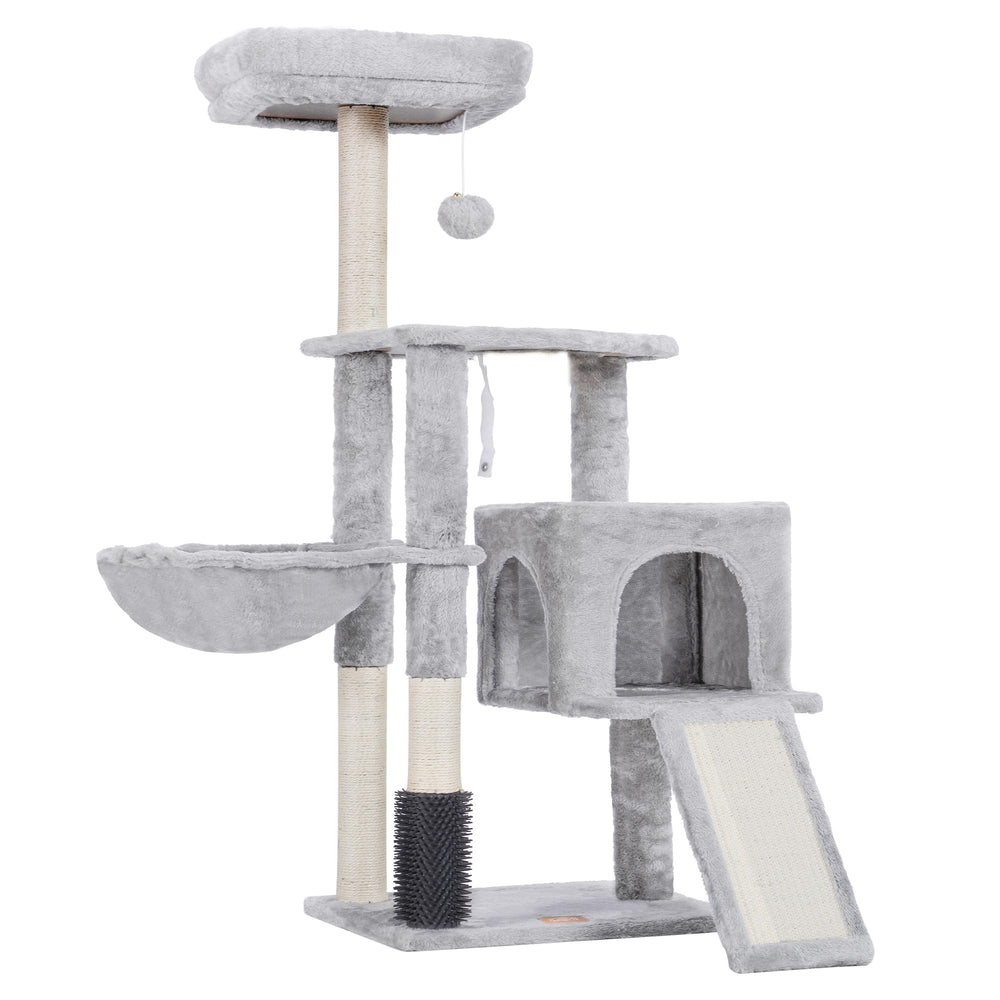 Heybly padded plush perch invites cozy lounging on the top level.