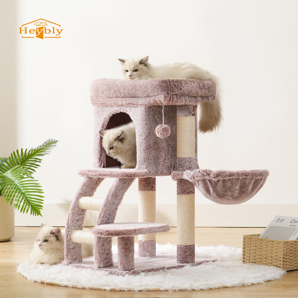 Heybly cat tree tower easy to assemble and enjoy