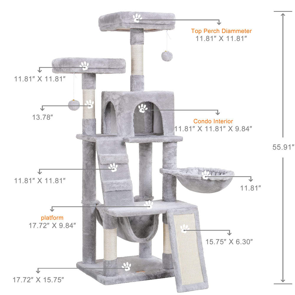 Heybly cat tree wide scratching board encourages claw care and furniture protection