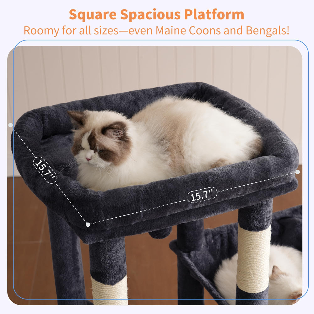 Heybly Heavy Duty Cat Tree four-level design encourages climbing and exploration