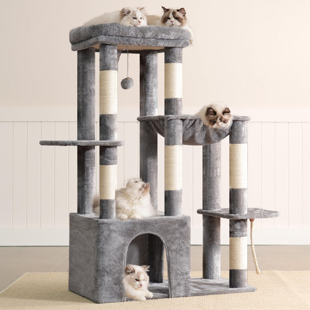 Heybly Heavy Duty Cat Tree removable pads simplify cleaning and upkeep.