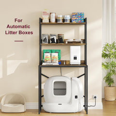 Heybly Litter Box Enclosure top surface emphasizes spacious area for feeding bowls and toys.