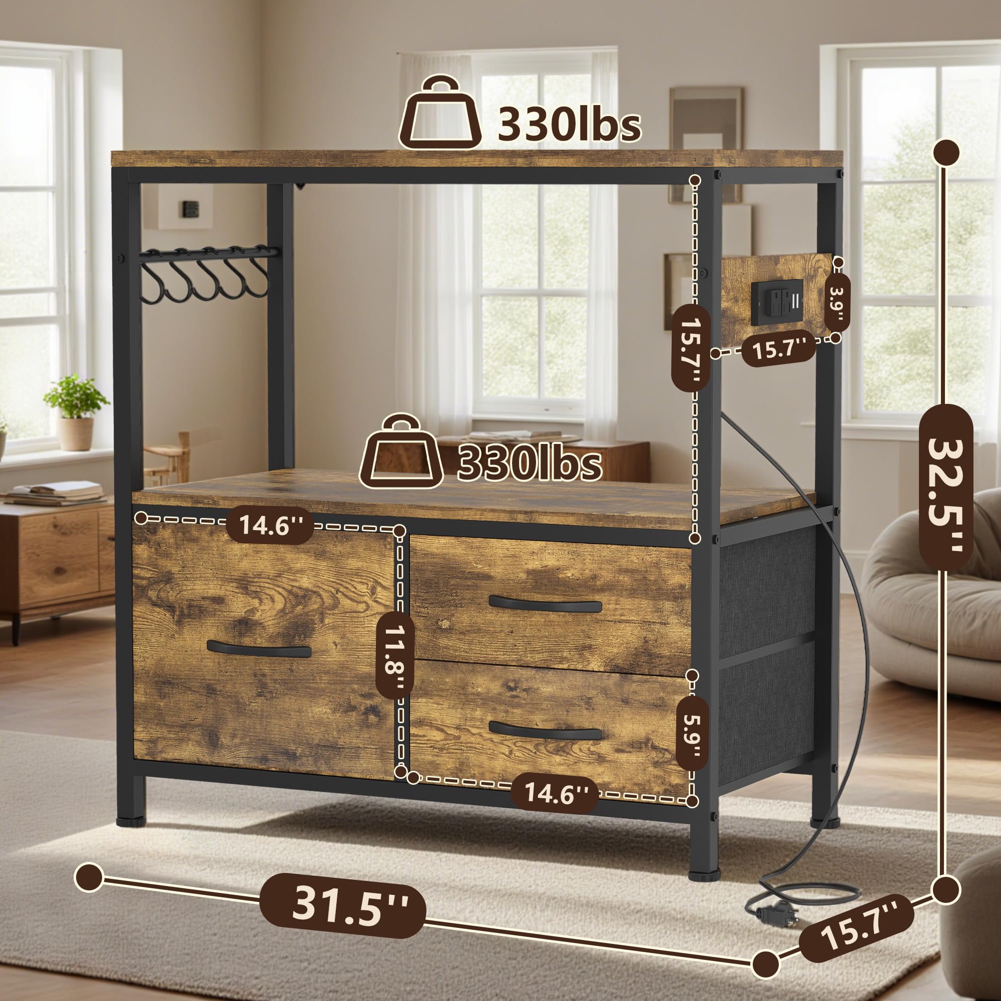 Heybly rustic-brown finish adds stylish touch to living spaces around the tank