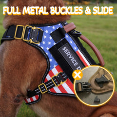 HEYCAHVA service dog vest side view highlighting MOLLE panels for gear
